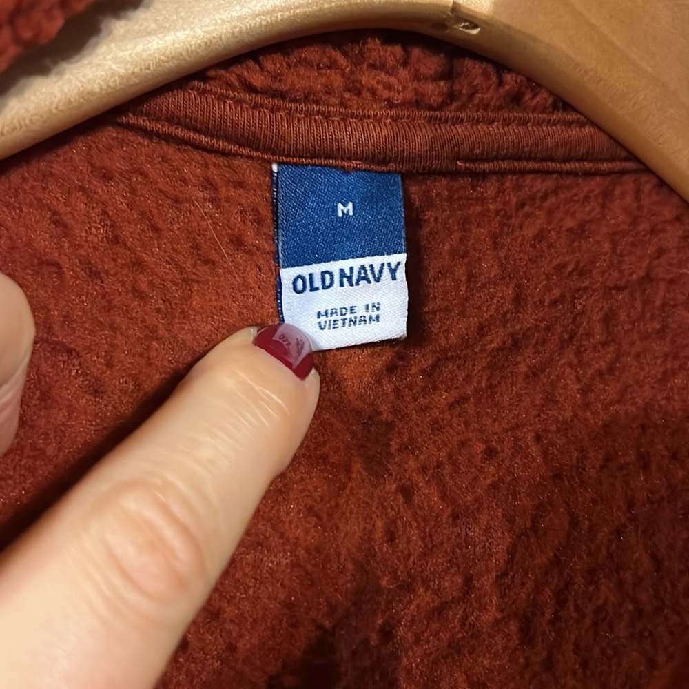 Old Navy teddy zip up size M - Picture 3 of 6